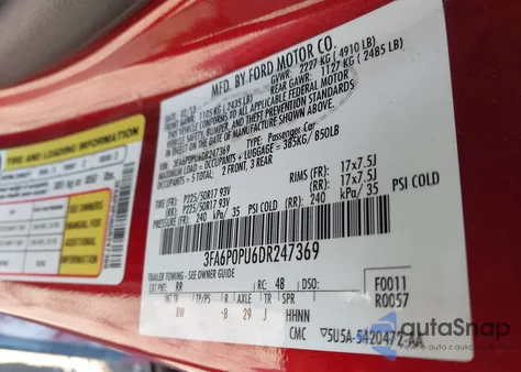 2013 Ford Fusion Energi Se Luxury from USA, damaged, VIN 3FA6P0PU6DR247369